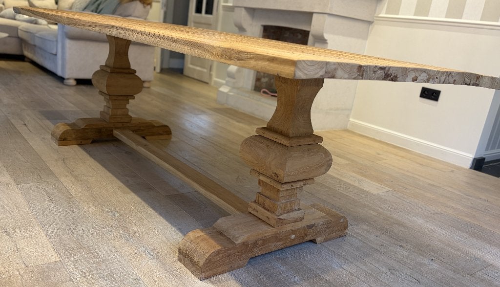 Oude karaktervolle Kloostertafel - 240x100, Comme neuf, 100 à 150 cm, Chêne, Rectangulaire