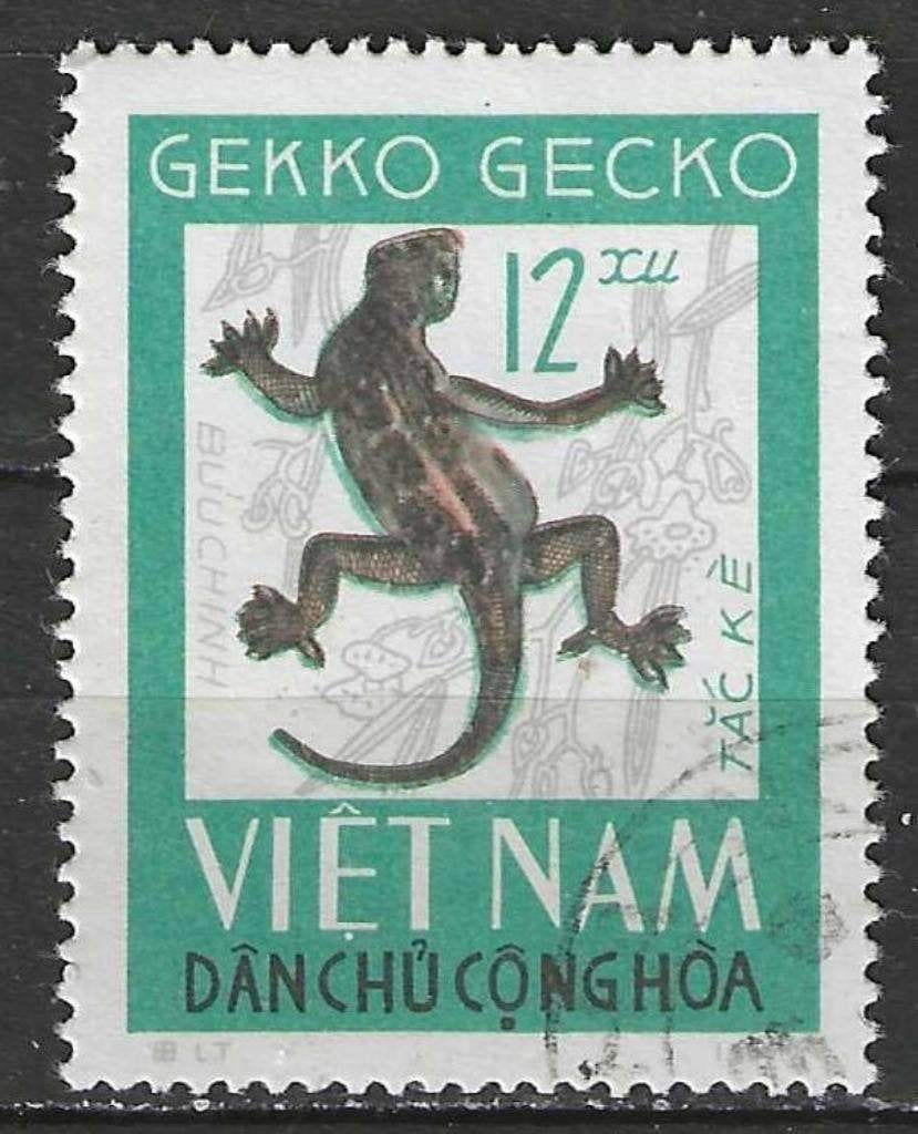 Noord-Vietnam 1966 - Yvert 488 - Reptielen - 12 xu (ST), Verzenden, Gestempeld