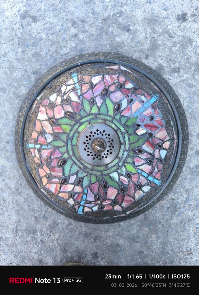 Tiffany lamp met 5 libellen, Antiek en Kunst, Ophalen