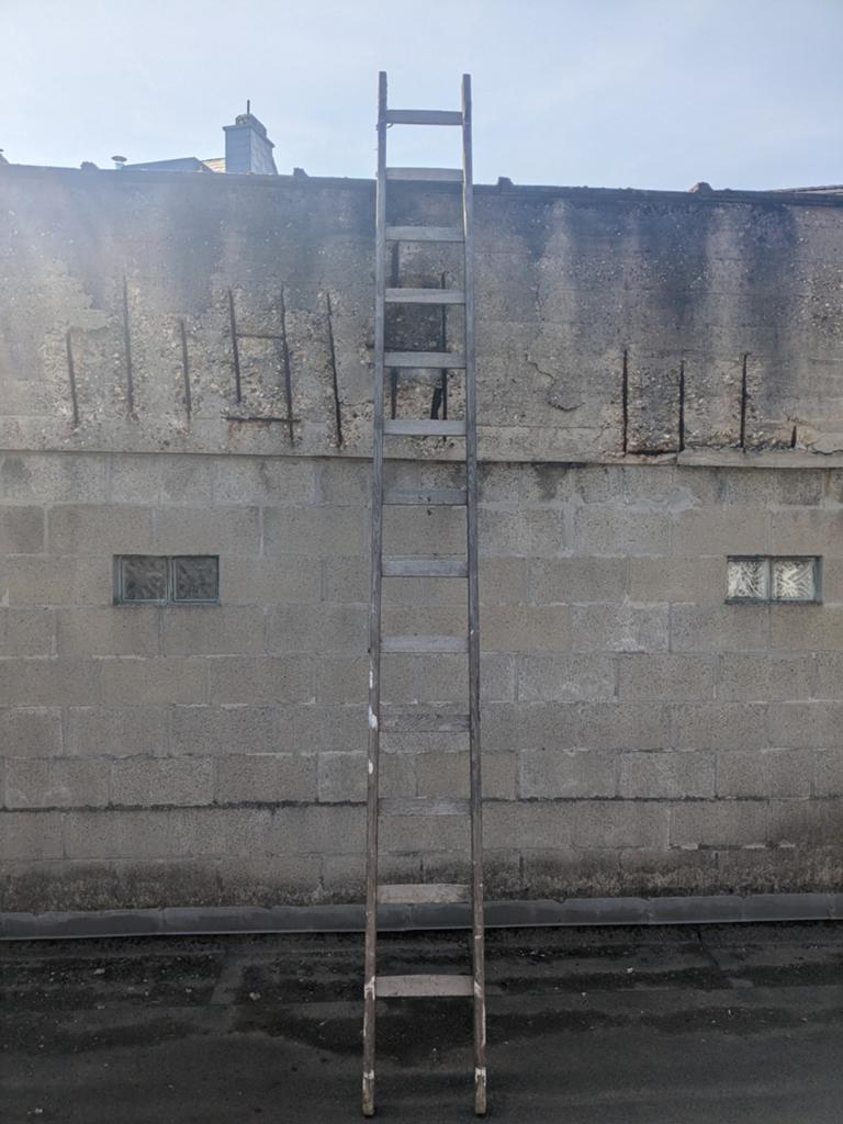 Houten ladder 3,60, Ophalen