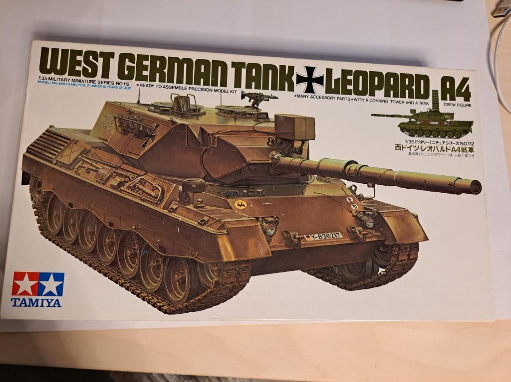 Tamiya | No. MM212 | 1:35 - West German Tank Leopard A4, Hobby & Loisirs créatifs, Modélisme | Voitures & Véhicules, Neuf, Tamiya