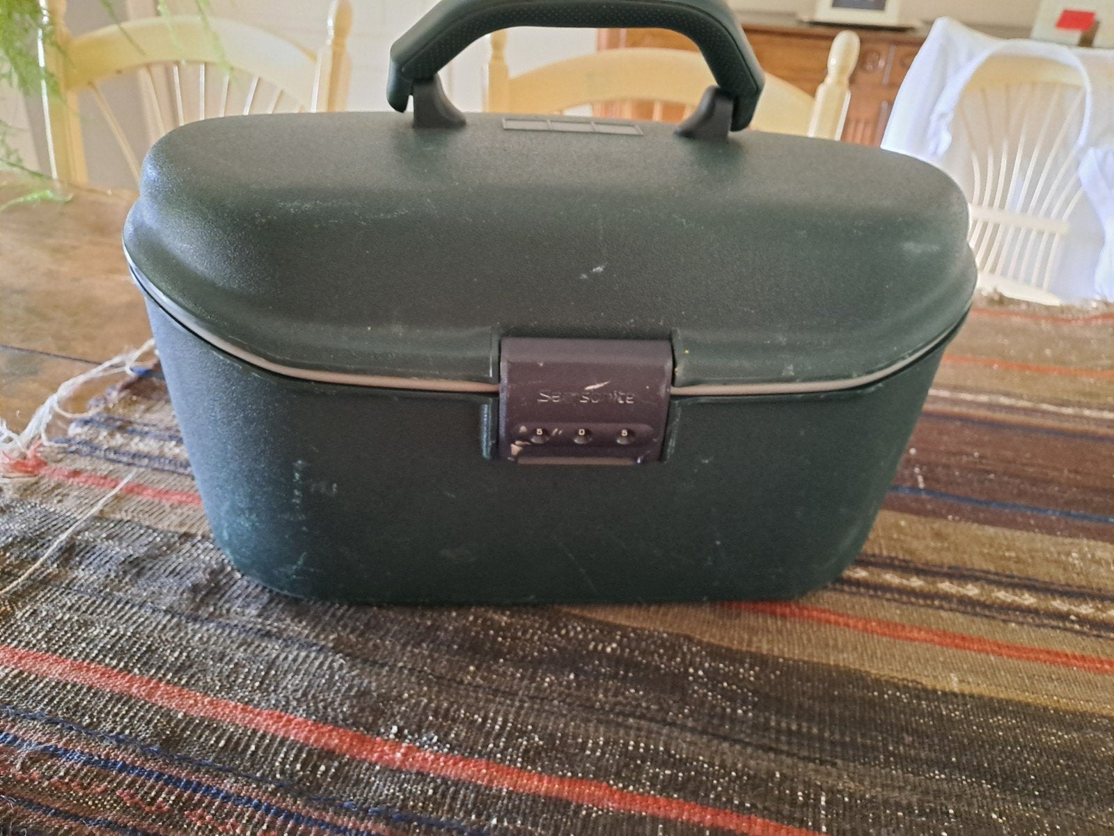 samsonite beautycase vintage, Handtassen en Accessoires, Beautycases, Ophalen, Groen, Hardcase