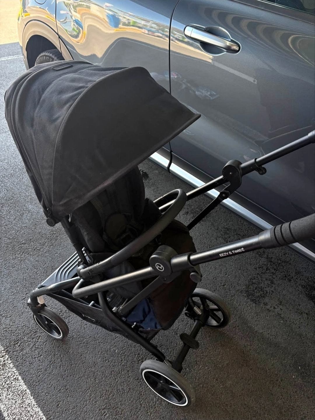 Cybex Eezy S Twist +2 Diepzwart, Kinderen en Baby's, Buggy's, Ophalen, Zo goed als nieuw, Overige merken, Regenhoes