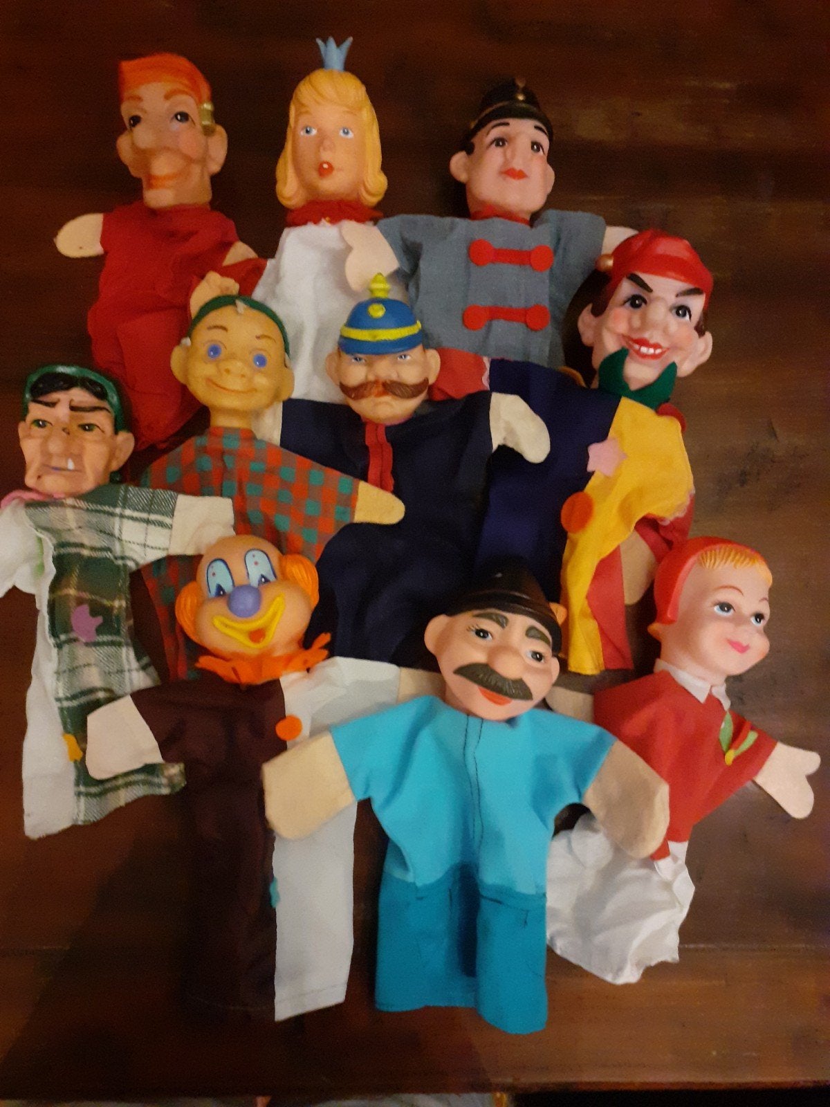 Retro handpoppen poppenkastpoppen  ( C ), Ophalen of Verzenden