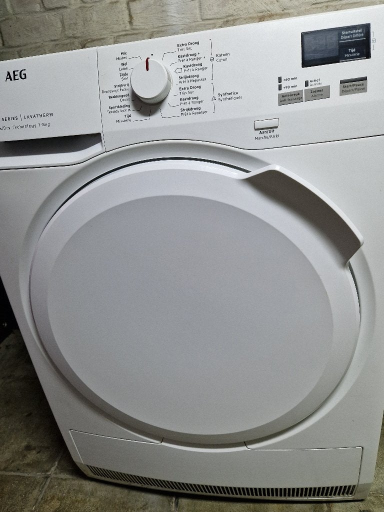 AEG droger 8kg warmtepomp A ++, Elektronische apparatuur, Ophalen, Zo goed als nieuw, Voorlader
