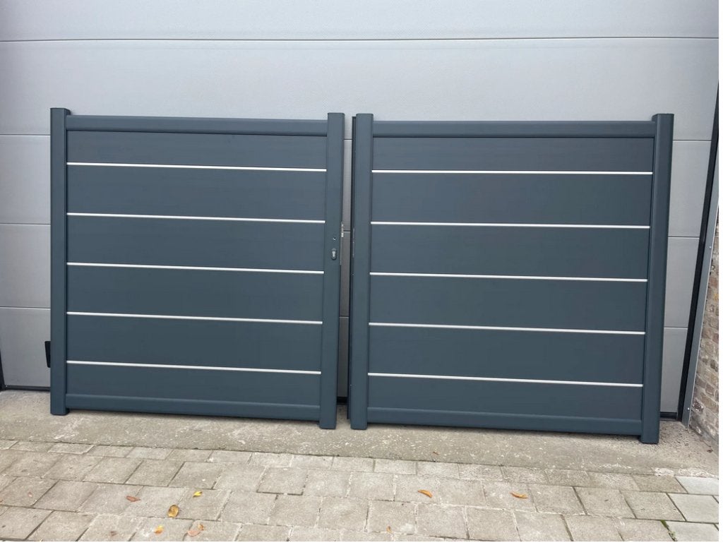 schuifpoort, Ophalen, Aluminium, Schuifpoort