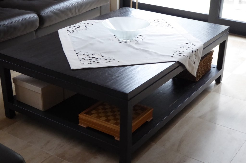 Salontafel massief eik, Ophalen, Gebruikt, 100 tot 150 cm, Eikenhout