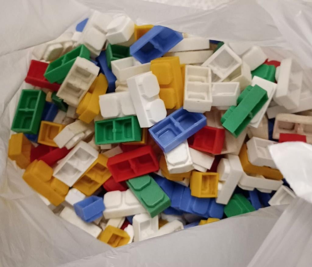 Vintage plastic bouwstenen van Monti/Bambino uit de sexties, Ophalen of Verzenden, Gebruikt, Overige merken