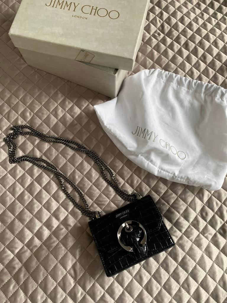 Jimmy Choo mini Paris crossbody bag, Ophalen of Verzenden, Nieuw, Zwart