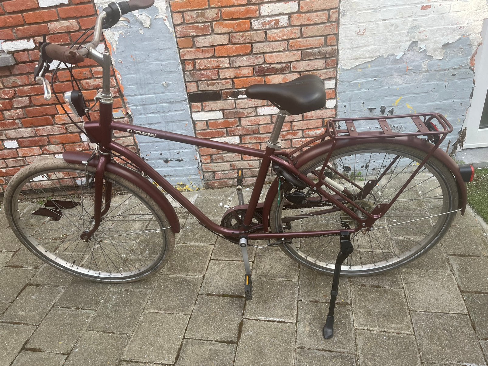 BTWIN herenfiets Bordeaux, Ophalen, Zo goed als nieuw, Overige merken, Versnellingen