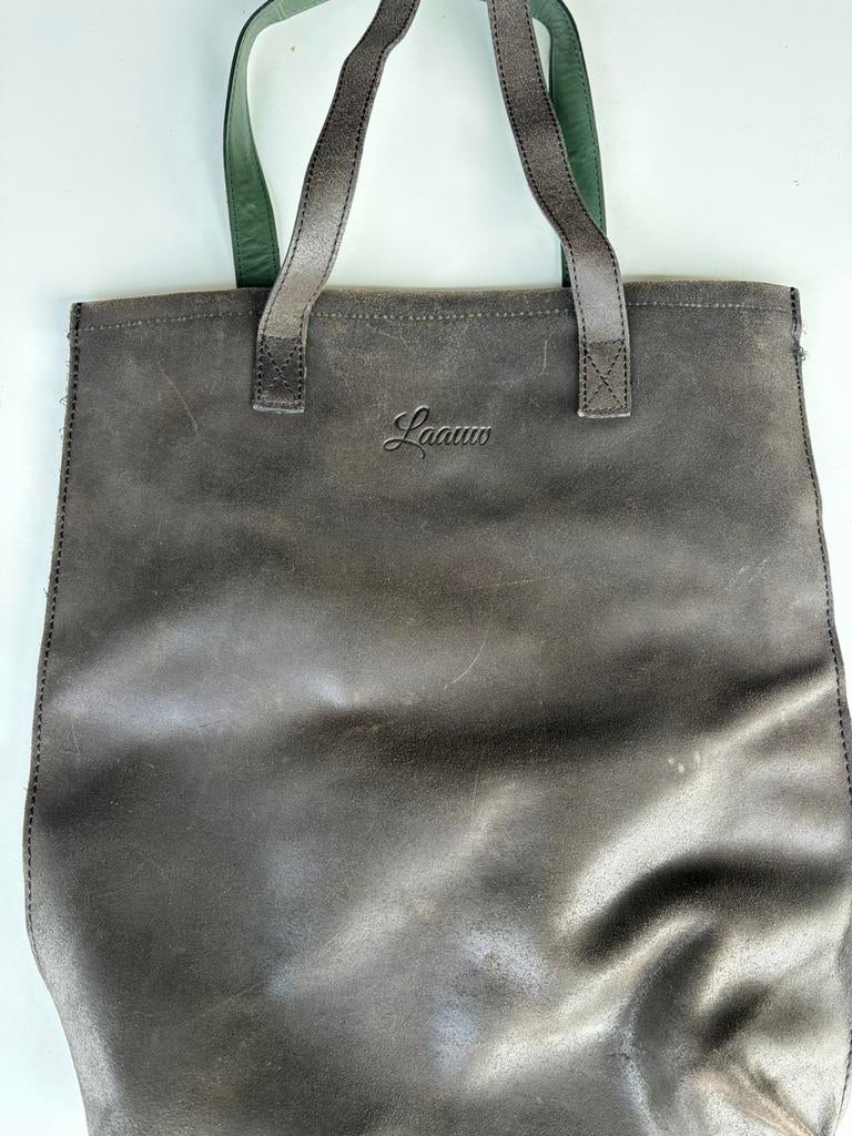 Lederen shopper Laauw, Handtassen en Accessoires, Tassen | Damestassen, Ophalen of Verzenden, Zo goed als nieuw, Bruin, Shopper