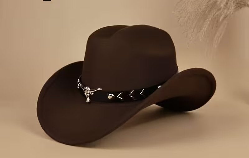 Western Cowboy Hoed voor Longhorn Skull Metalen Riem (Nieuw), Ophalen of Verzenden, Nieuw, Hoed