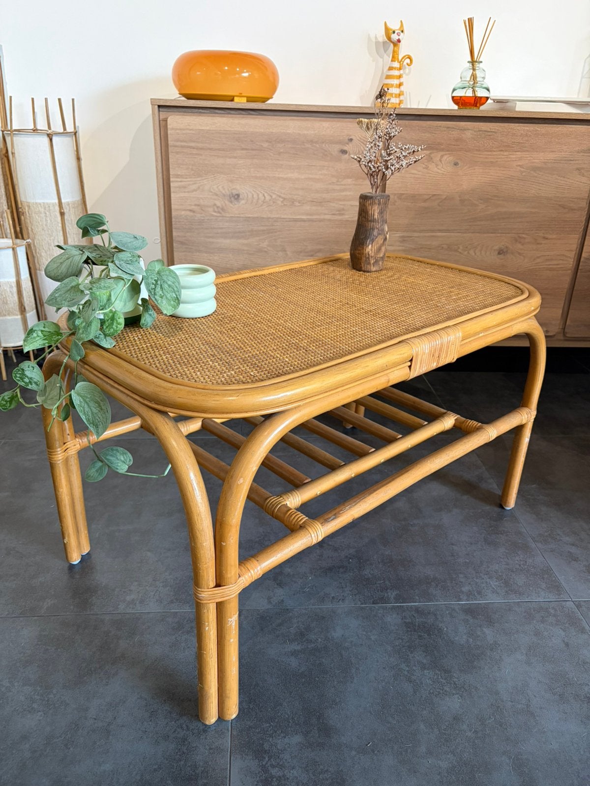 Rotan salontafel, Ophalen, 50 – 75, Minder dan 50 cm, Gebruikt