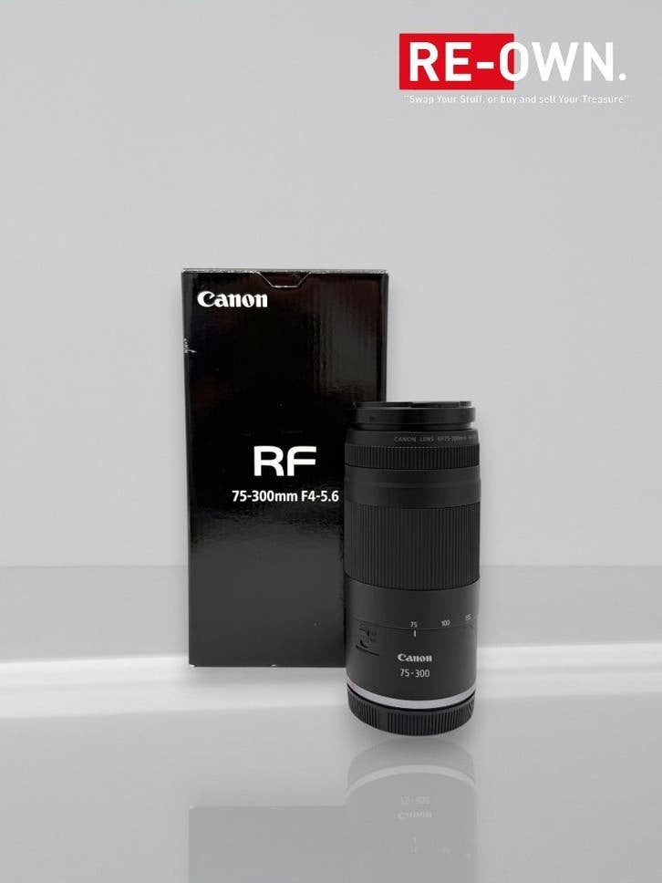 CANON RF 75-300MM F/4-5.6 | NETTE STAAT | DOOS | RE-OWN