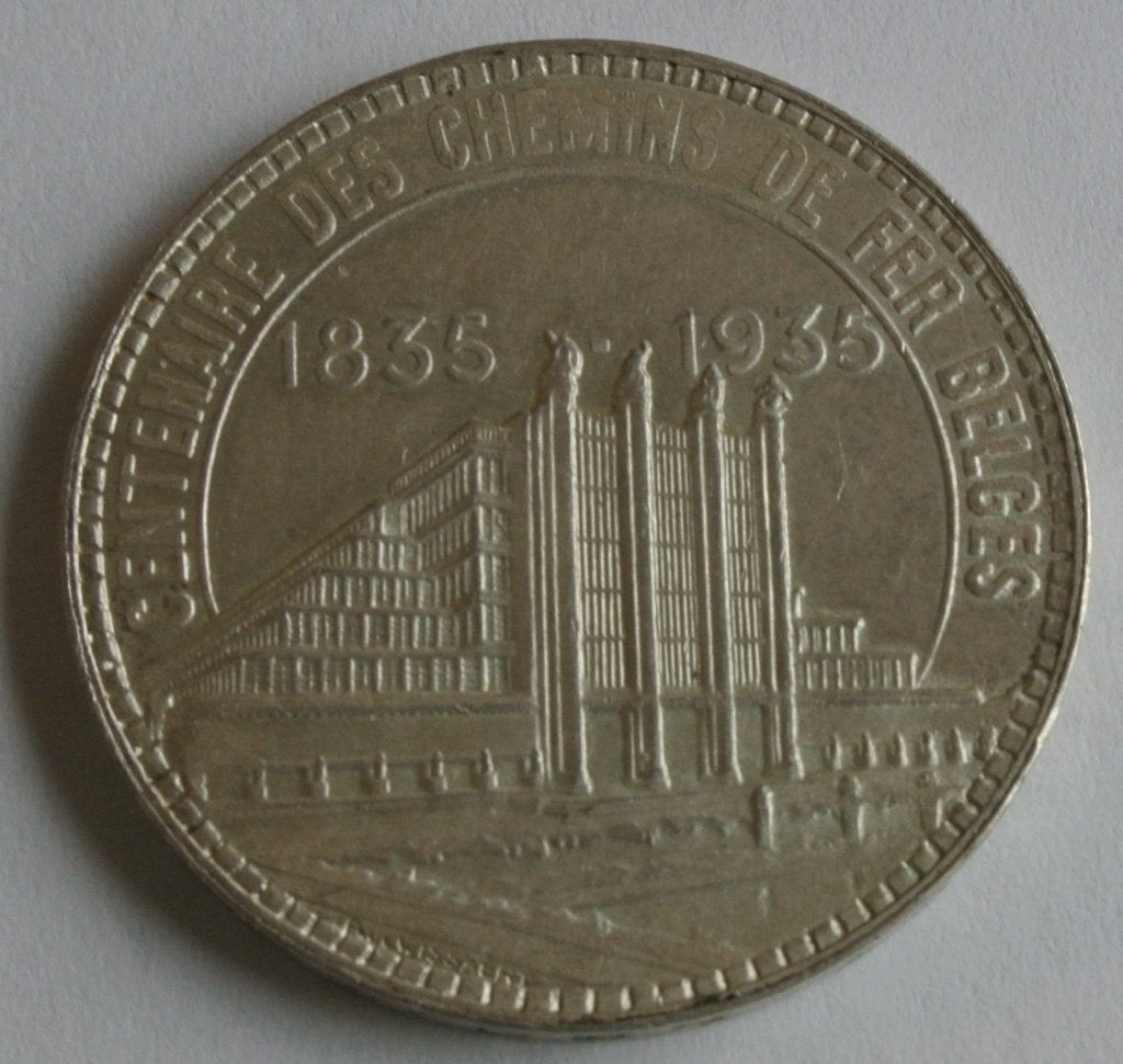 WERELDTENTOONSTELLING BRUSSEL 1935 50Fr ZILVER, Ophalen of Verzenden, België, Losse munt, Zilver