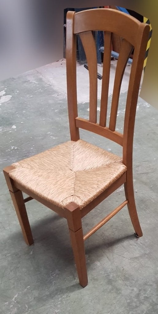 6 chaises bois massif assise en paille tressée, Enlèvement, Utilisé, Bois, Cinq, Six Chaises ou plus