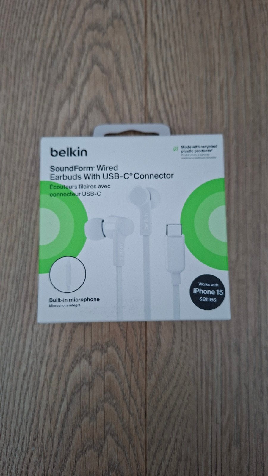 Belkin oortjes USB-C (nieuw), Télécoms, Neuf, Enlèvement ou Envoi, Microphone, Autres marques