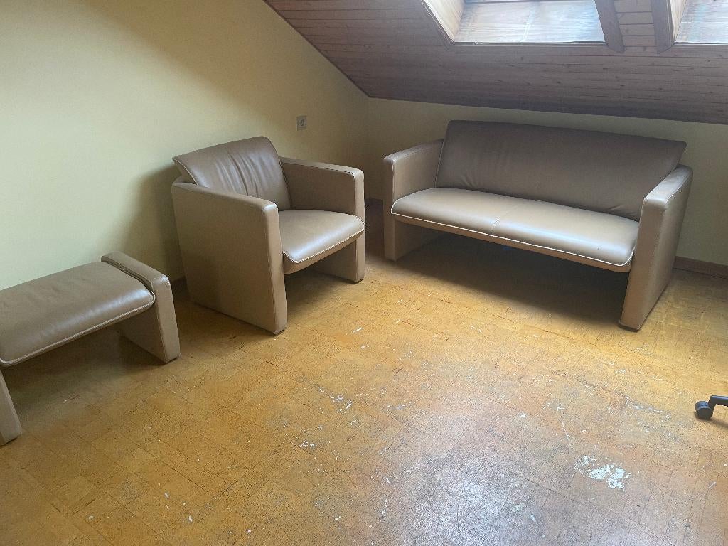 Prachtige moderne design lederen woonkamer ,  merk Leolux, Huis en Inrichting, Ophalen, Gebruikt, Minder dan 75 cm, Leer