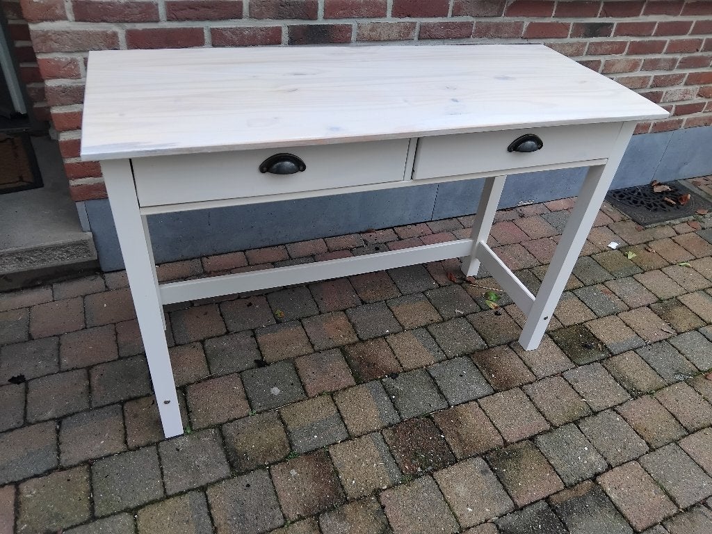 sidetabel in grenenhout wit, Ophalen, Zo goed als nieuw, Grenenhout