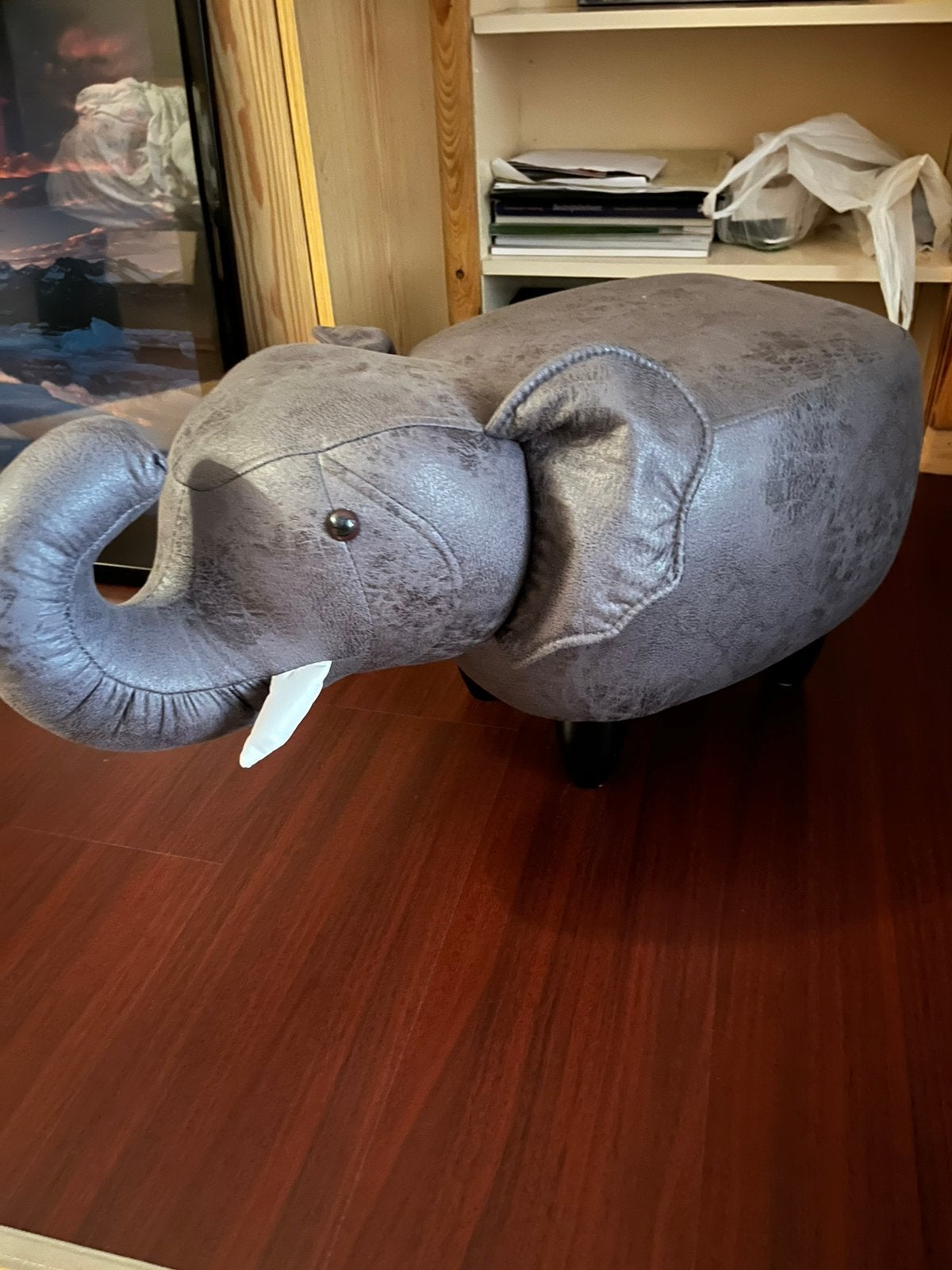 Dierenpoef Olifant-Kinderhocker Donkergrijs, Kinderen en Baby's, Ophalen, Zo goed als nieuw