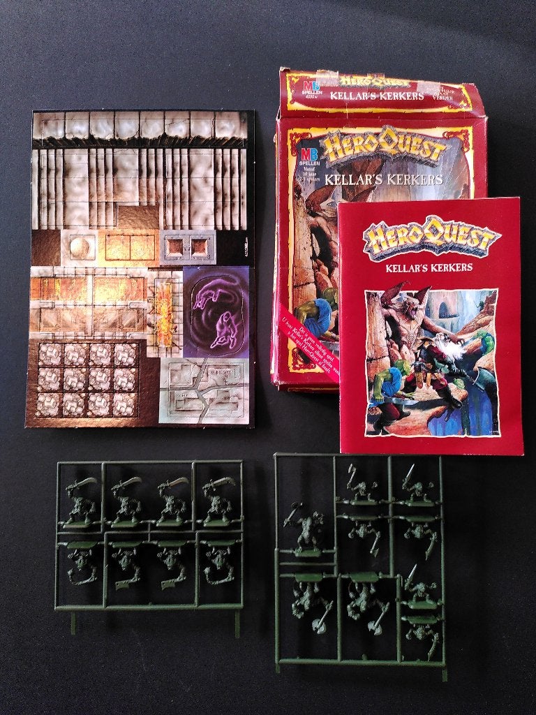 Hero Quest Kellar's Kerkers, Drie of vier spelers, Ophalen of Verzenden, Zo goed als nieuw