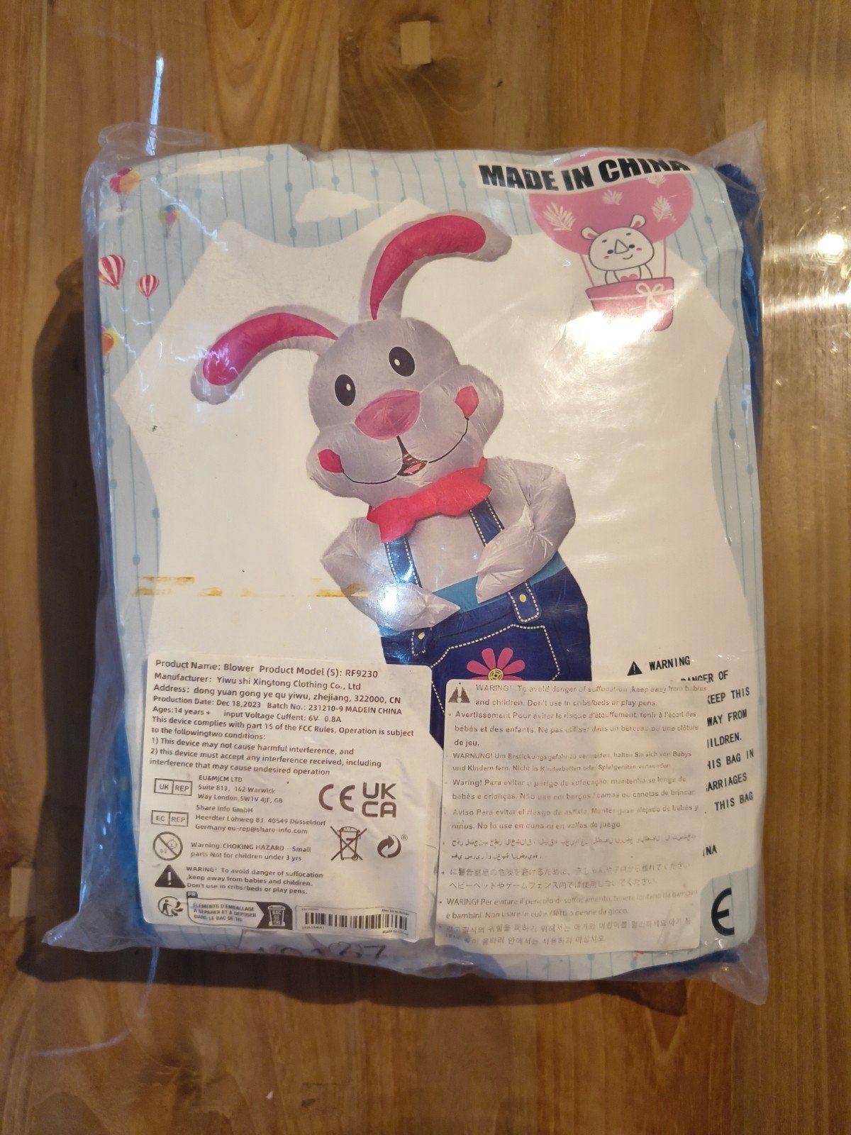 Opblaasbaar konijn, Kinderen en Baby's, Ophalen of Verzenden