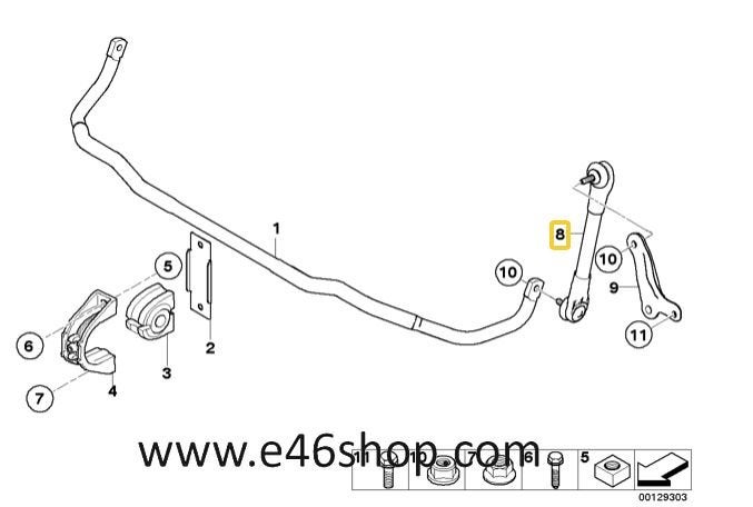 STABILISATORSTANG BMW E60 E61 LINKS VOOR OE 31306781547, Neuf, -, -, Enlèvement ou Envoi