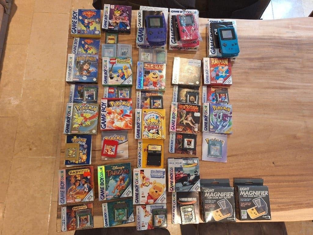Gameboy color console met games ( pokemon,...., Ophalen of Verzenden, Zo goed als nieuw, Game Boy Color, Met games
