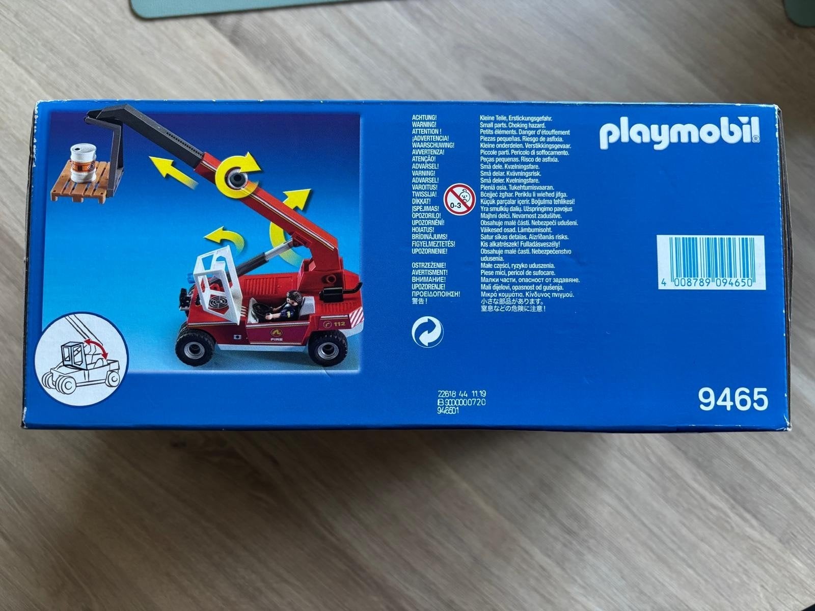 Élévateur Playmobil 9465 pour sapeurs-pompiers neuf dans une, Neuf, Enlèvement ou Envoi, Kit complet, Véhicule