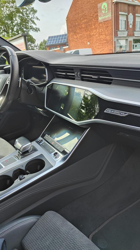 Audi A6 TFSI 55 Benzine/hybride, Auto's, Audi, 4 zetels, 4 cilinders, Leder en Stof, Zwart