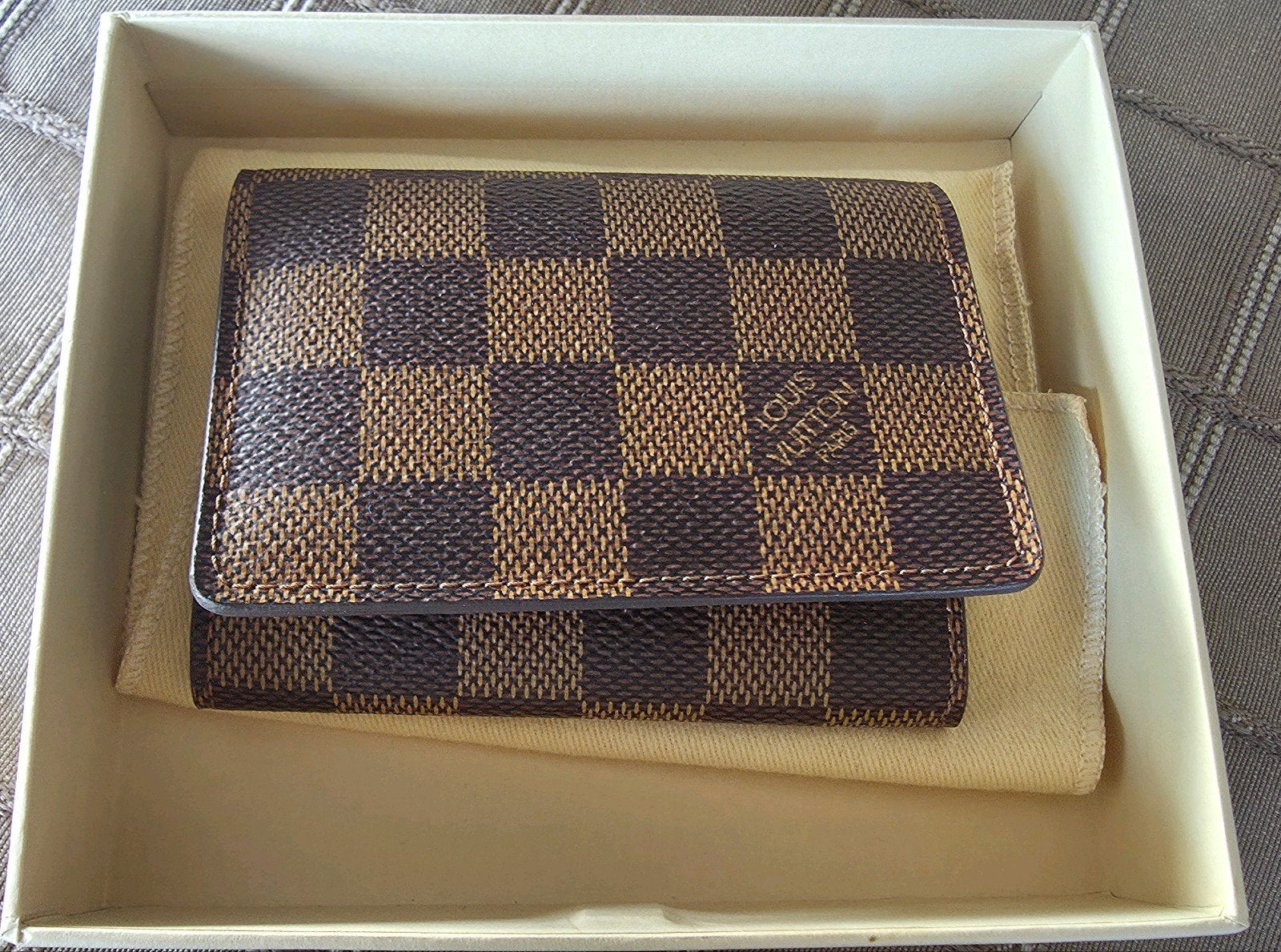 LOUIS VUITTON KAARTHOUDER PORTEMONNEE ORIGINEEL, Handtassen en Accessoires, Ophalen, Nieuw, Bruin, Overige typen