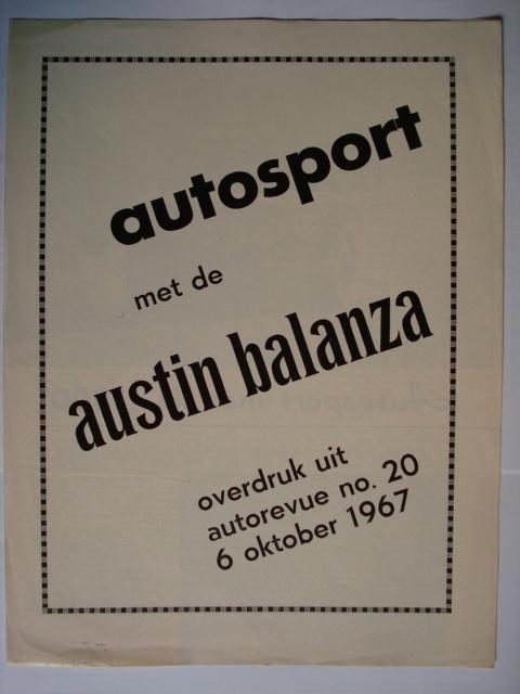 Austin 1800 Balanza 1967 Brochure Catalogue Prospekt, Verzenden, Gelezen, Overige merken