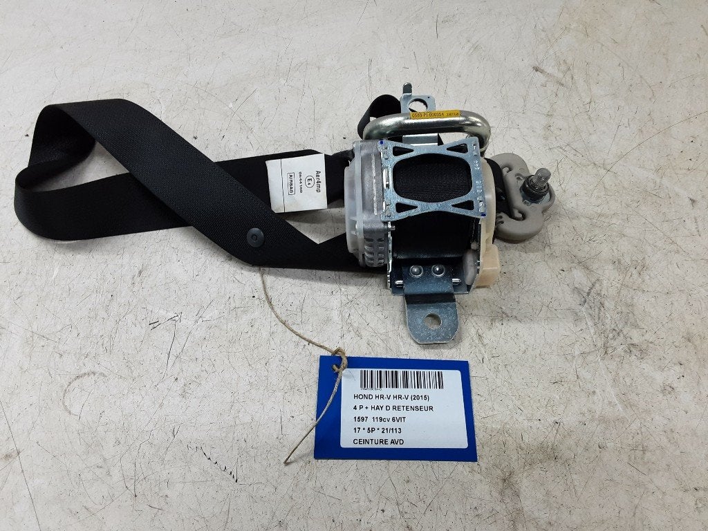 CEINTURE DE SECURITE AVANT DROIT Honda HR-V (RU) (FTA6257), Utilisé, Honda