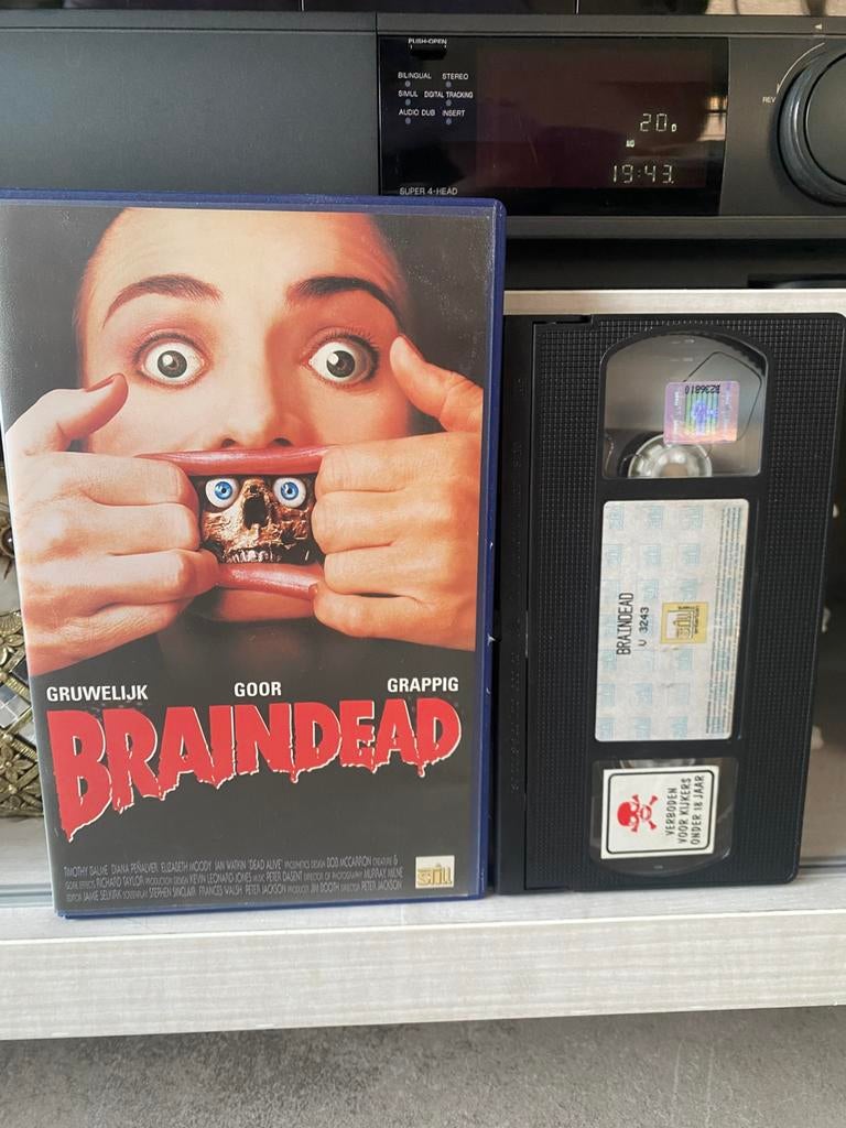 Braindead Ex Rental VHS, Ophalen of Verzenden, Gebruikt, Horror