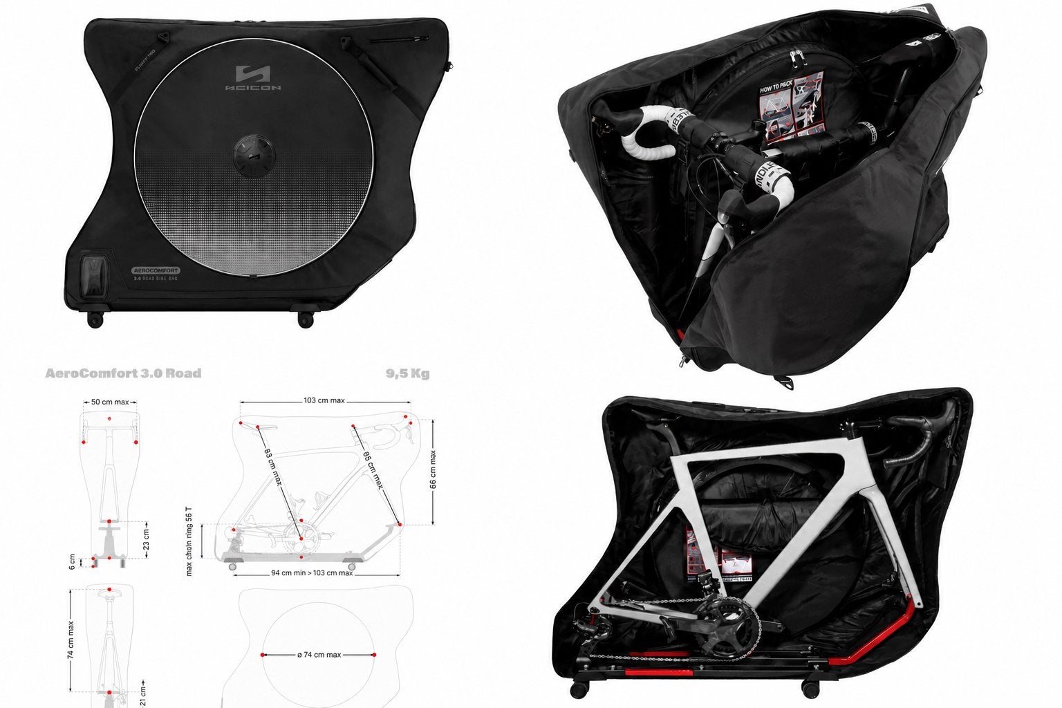 Fietskoffer te huur – SCICON AeroComfort 3.0 Road, Ophalen, Zo goed als nieuw