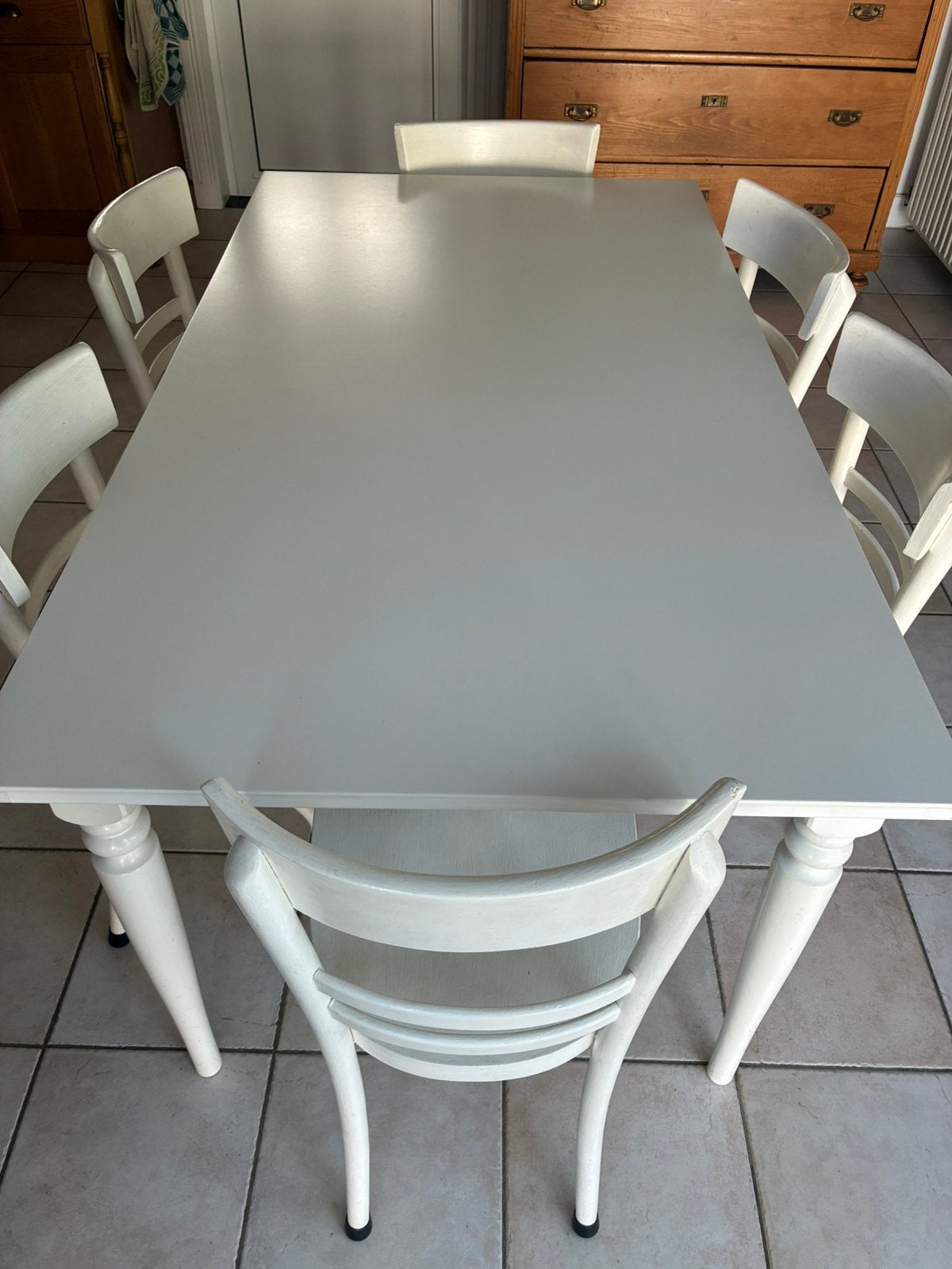Keukentafel en 6 stoelen, Maison & Meubles, Tables | Tables mange-debout, Enlèvement, Utilisé