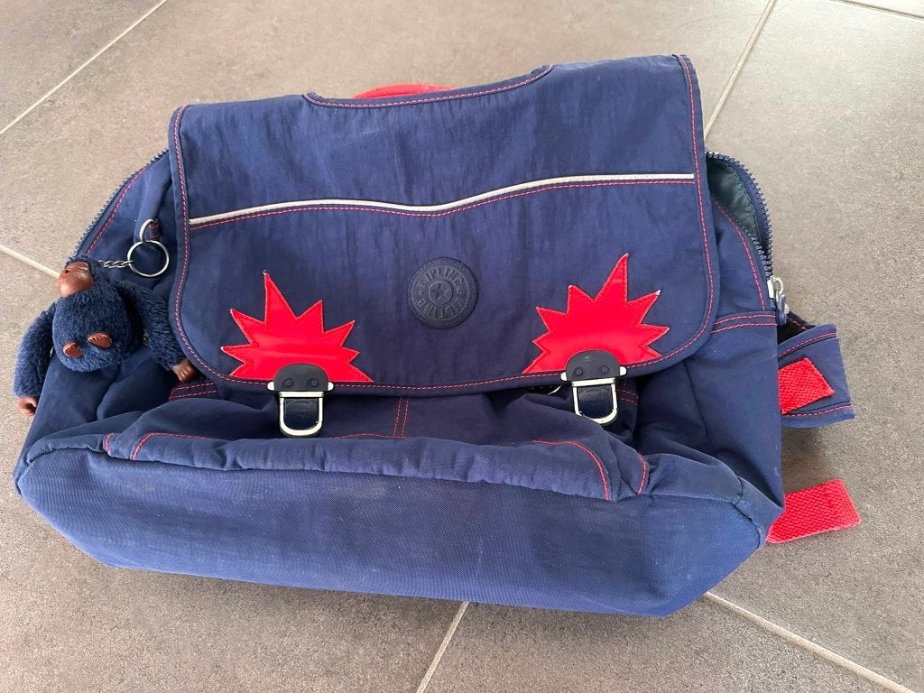 Kipling boekentas – perfecte staat, Ophalen, 30 tot 40 cm, Blauw, Aktetas of Boekentas