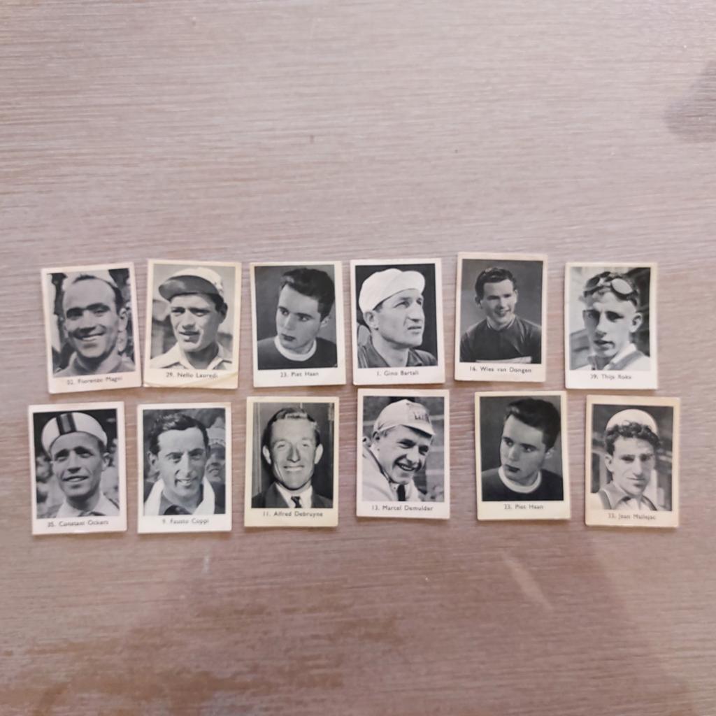 12 oude prentjes wielrenners (Rizla), Collections, Enlèvement ou Envoi