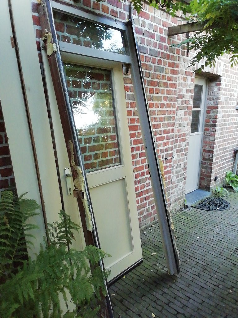 Deur buiten, Doe-het-zelf en Bouw, Ophalen, Zo goed als nieuw, Glas, Buitendeur
