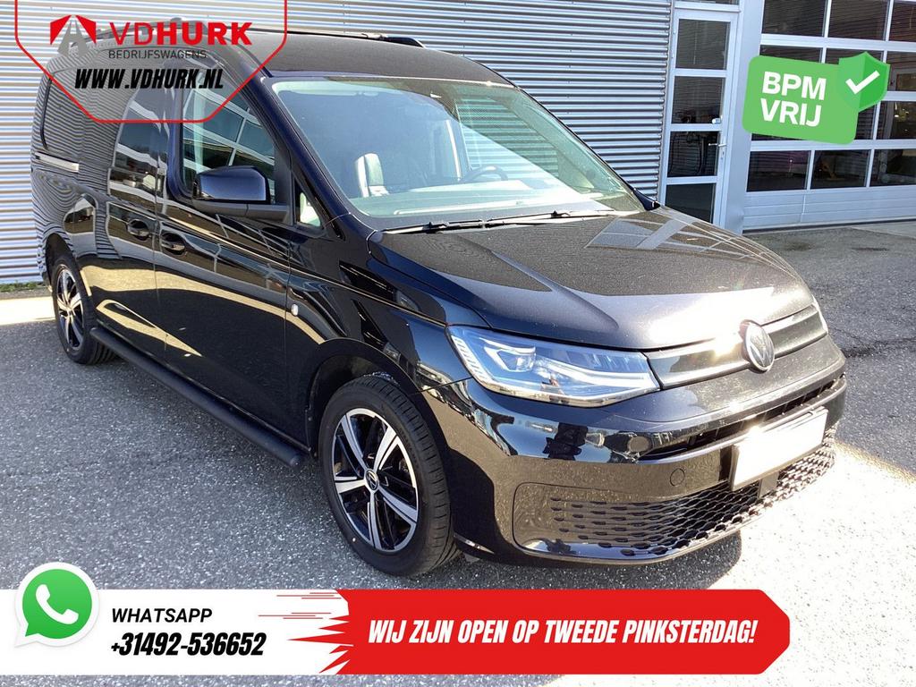 Volkswagen Caddy Cargo Maxi 2.0 TDI 125 pk DSG Aut. Black Ed, Auto's, Automaat, Parkeersensor, Zwart, Bedrijf