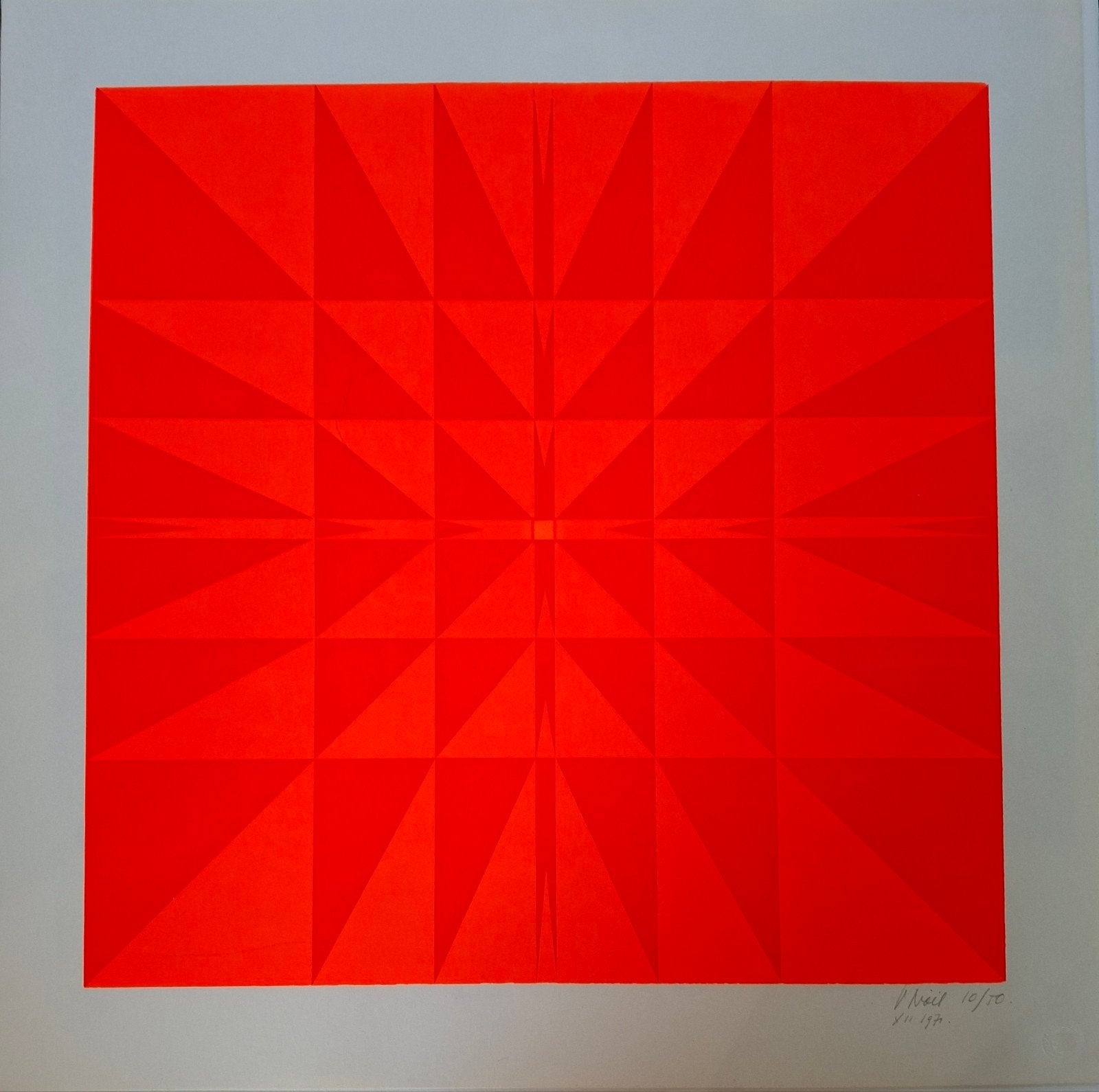 NOËL Victor "Zonder titel" zeefdruk 1971, Antiek en Kunst, Genummerd, Ophalen of Verzenden, Zeefdruk
