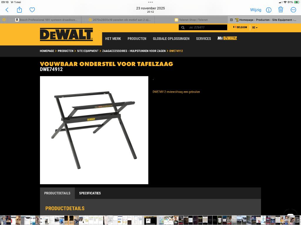 Dewalt onderstel, Ophalen, Zo goed als nieuw, Overige typen