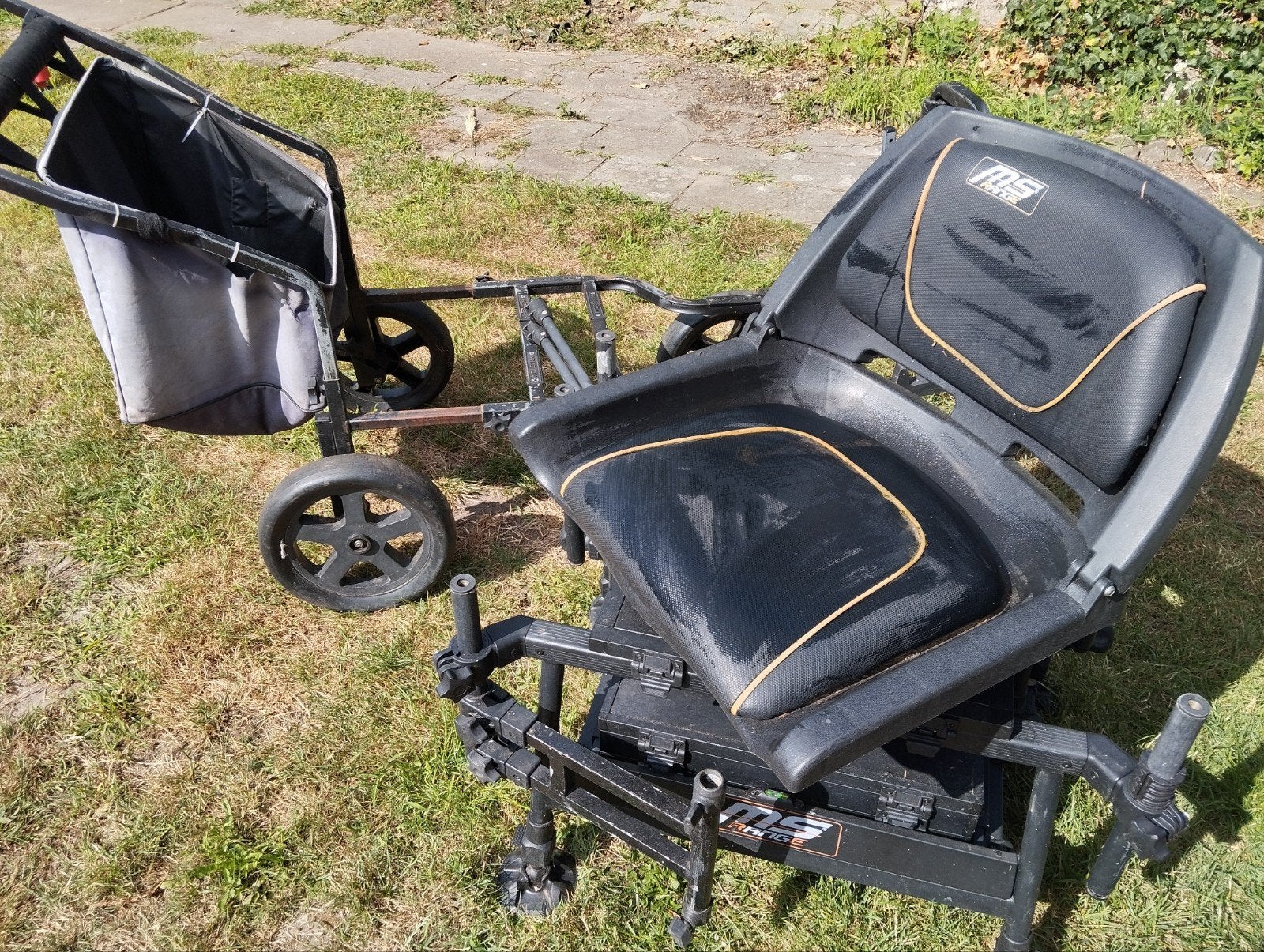 MS Range viskist / Seatbox met draaistoel en transportframe, Watersport en Boten, Ophalen