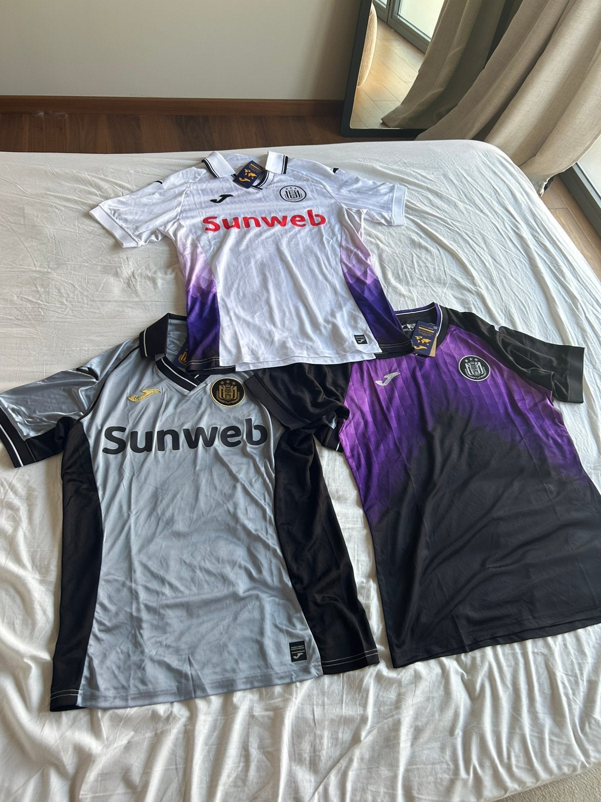 Lot maillots Anderlecht, Sport en Fitness, Voetbal, Maat L, Ophalen of Verzenden, Nieuw, Shirt