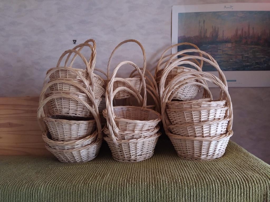 Paniers en osier pour Pâques, y compris, Enlèvement ou Envoi