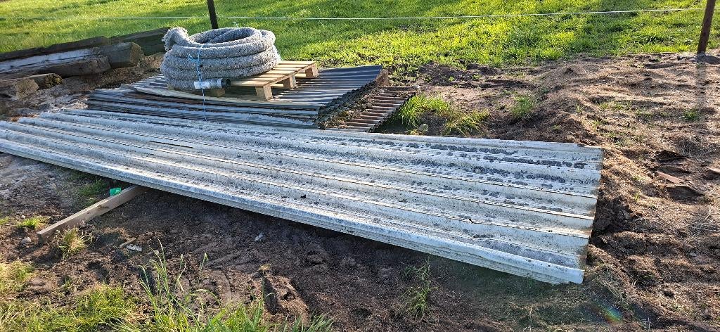 Dakplaten, Doe-het-zelf en Bouw, Dakpannen en Dakbedekking, Ophalen, Gebruikt, Overige kleuren, Golfplaat