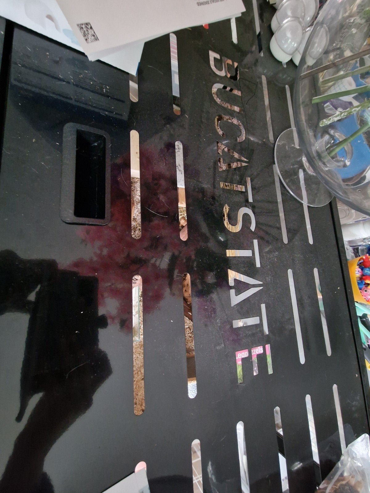 knaagdier terrarium met goudhamster, Ophalen, Kooi