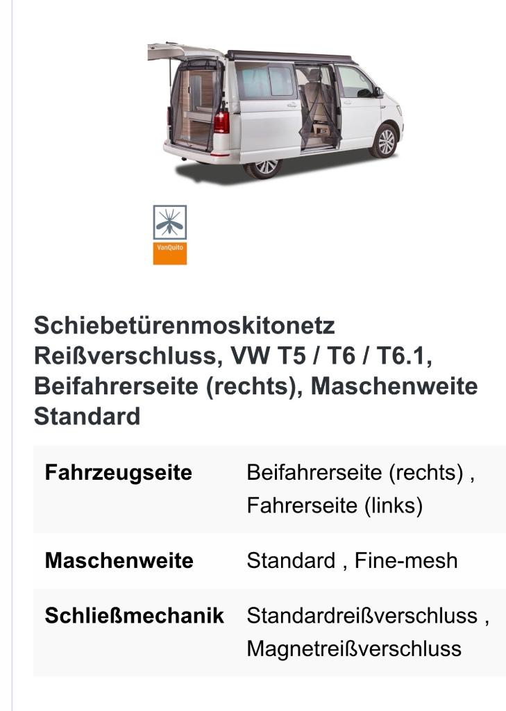 Moustiquaire pour porte latérale VW T5/ T6/ T6.1, Caravanes & Camping, Particulier, Porte moustiquaire