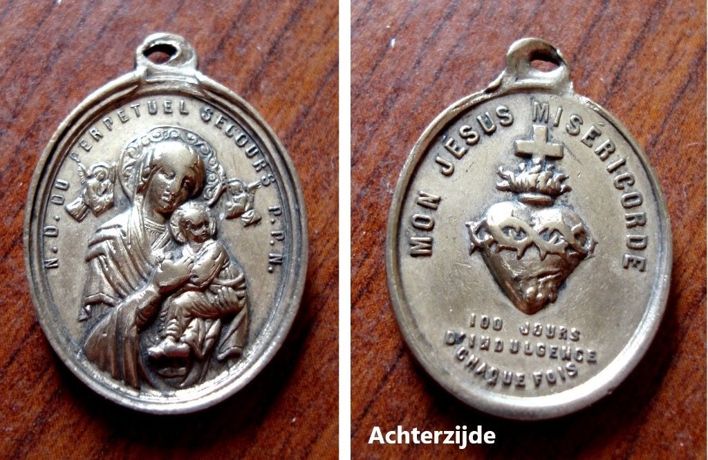 Medaille Notre-dame de Perpetuel Secours, Verzamelen, Verzenden, Gebruikt, Overige typen, Christendom | Katholiek