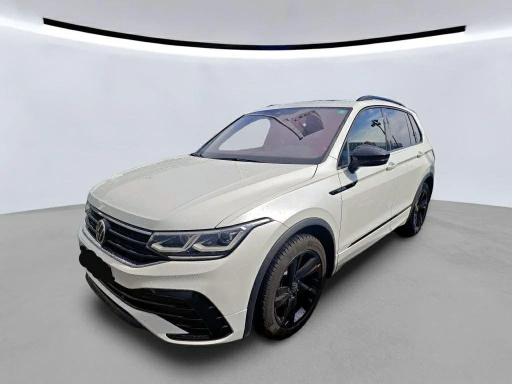 VOLKSWAGEN TIGUAN R-LINE ZWARTE STIJL, Auto's, Automaat, Elektronische parkeerrem, Alcantara, Wit